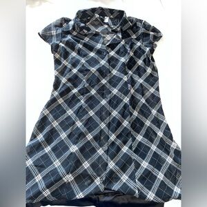 H&M Divided Black and White Checkered Shirt
